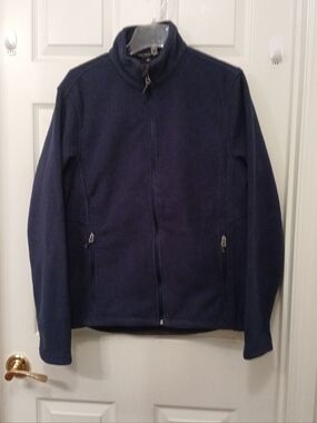 Port Authority Fleece Jacket Men's Size M Navy Blue Outdoor Casual
